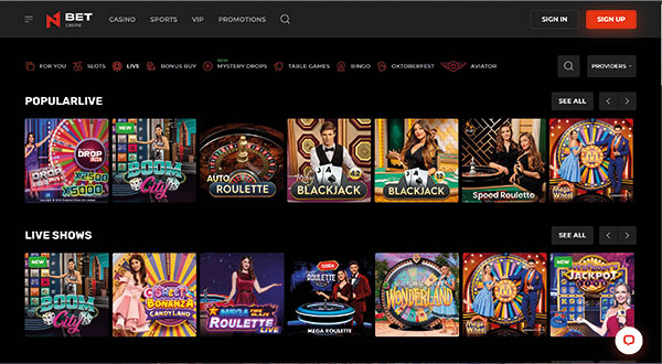 N1Bet Live Casino