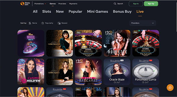 SlotoZen Live Casino